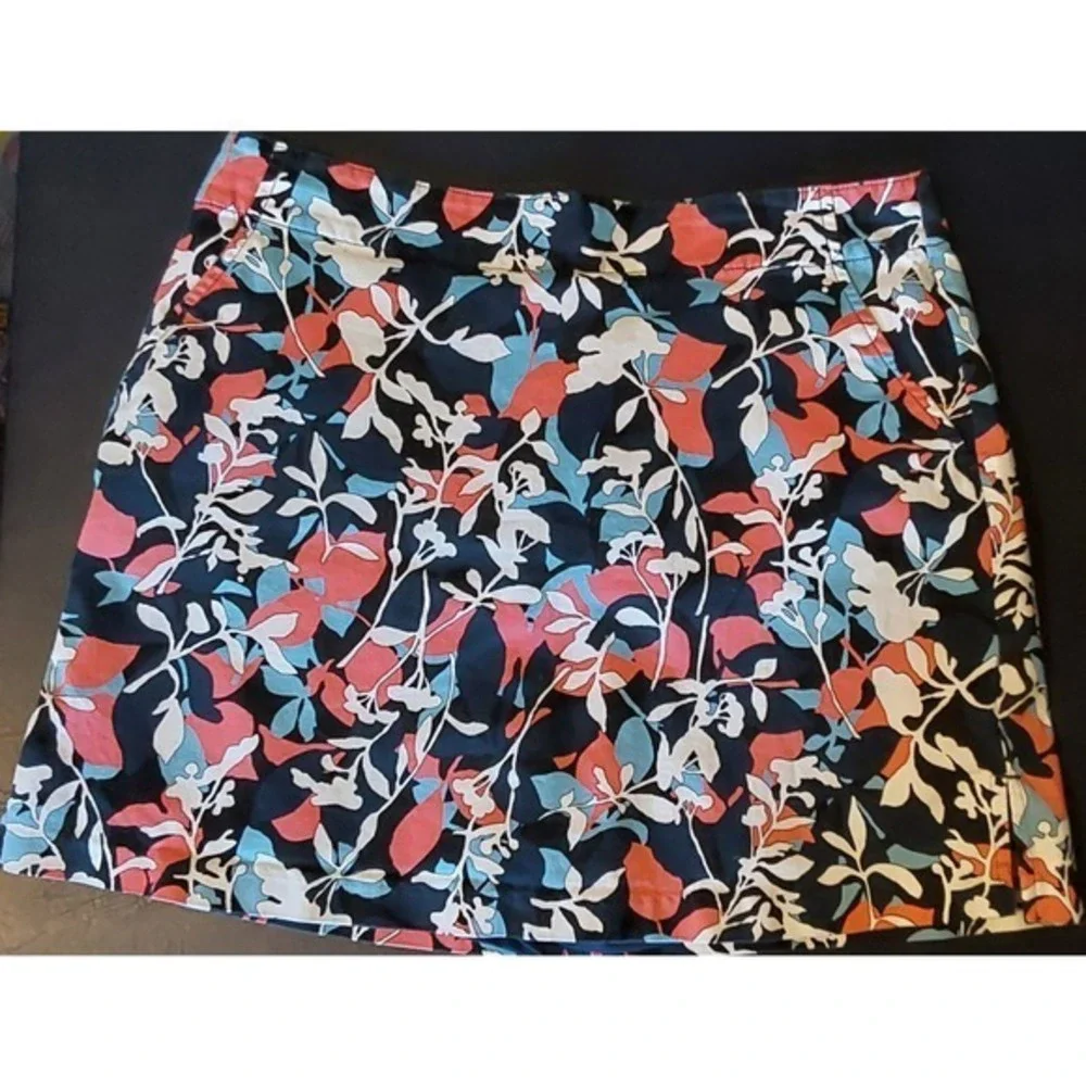 Women's Lady Hagen Skort Skirt, Size 8, Blues, Coral & White‎